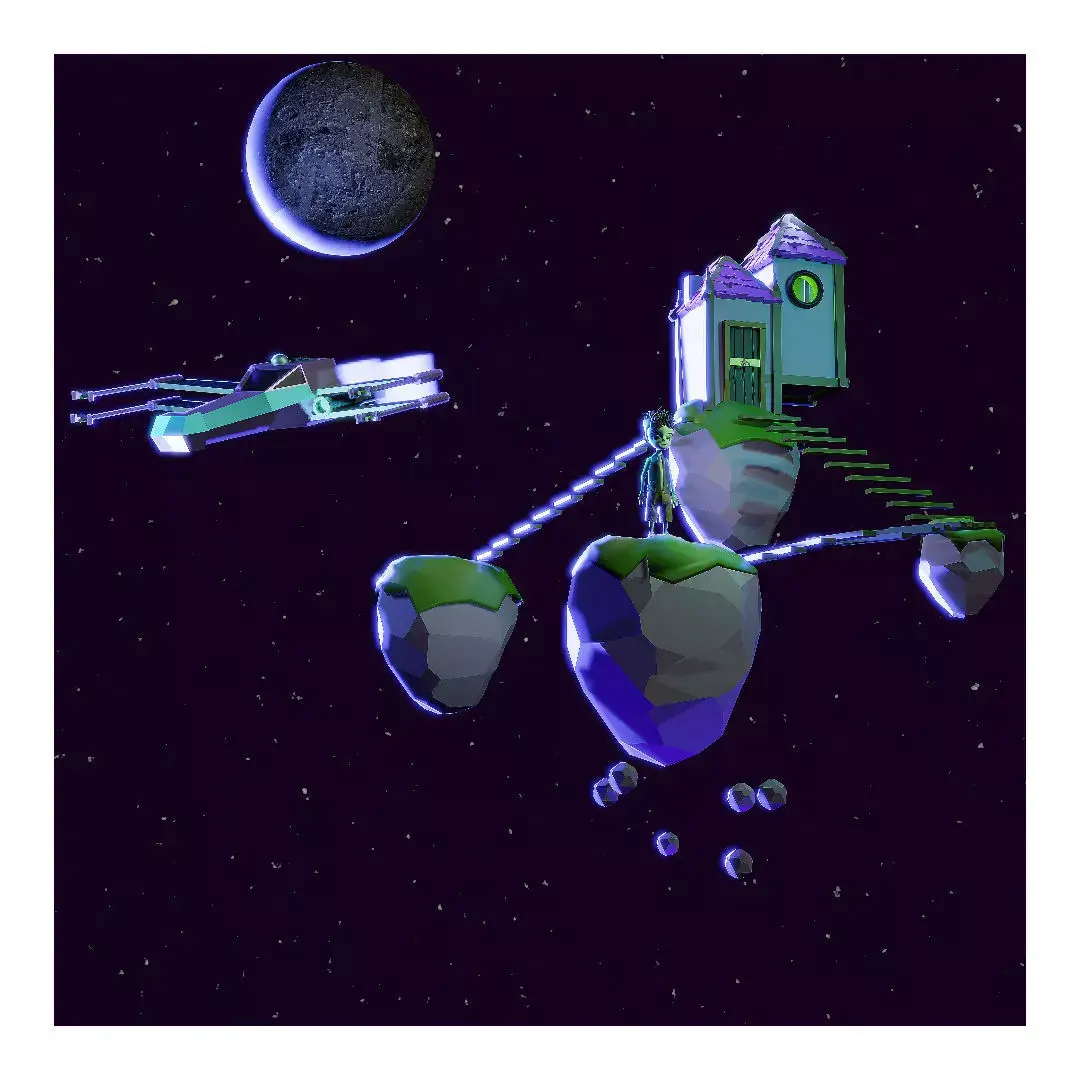 3d low poly game envirenment  Low-poly 3D model