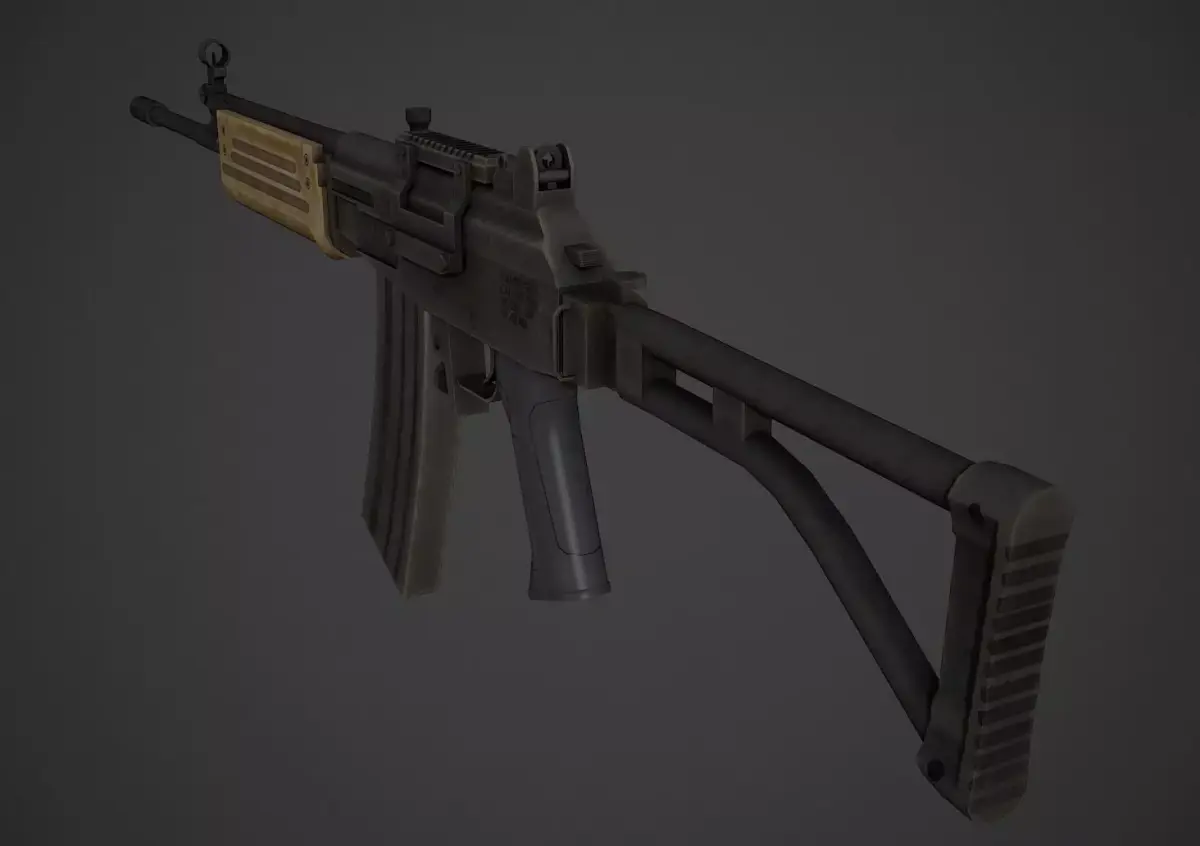 Galil AR Low Poly Low-poly 3D model