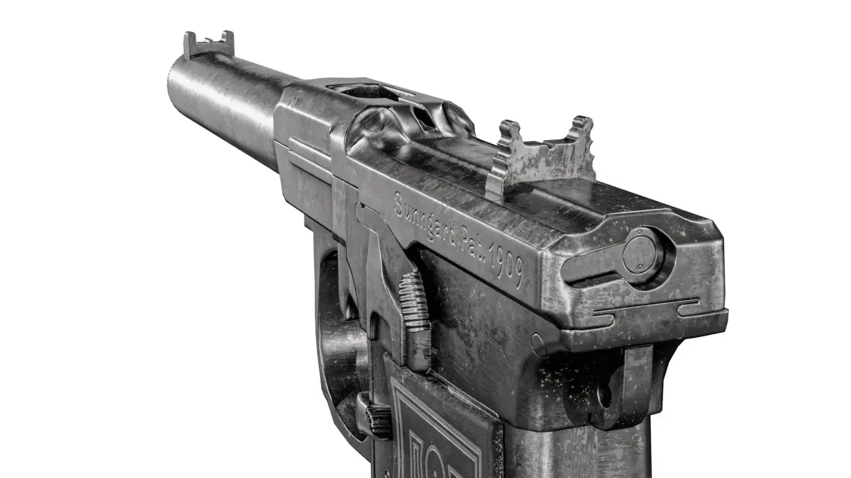 Sunngard Automatic Pistol 1909 Low-poly 3D model