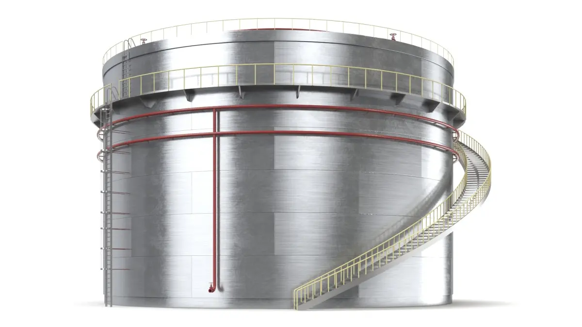 Cylindrical Oil Tank 3D model purchase