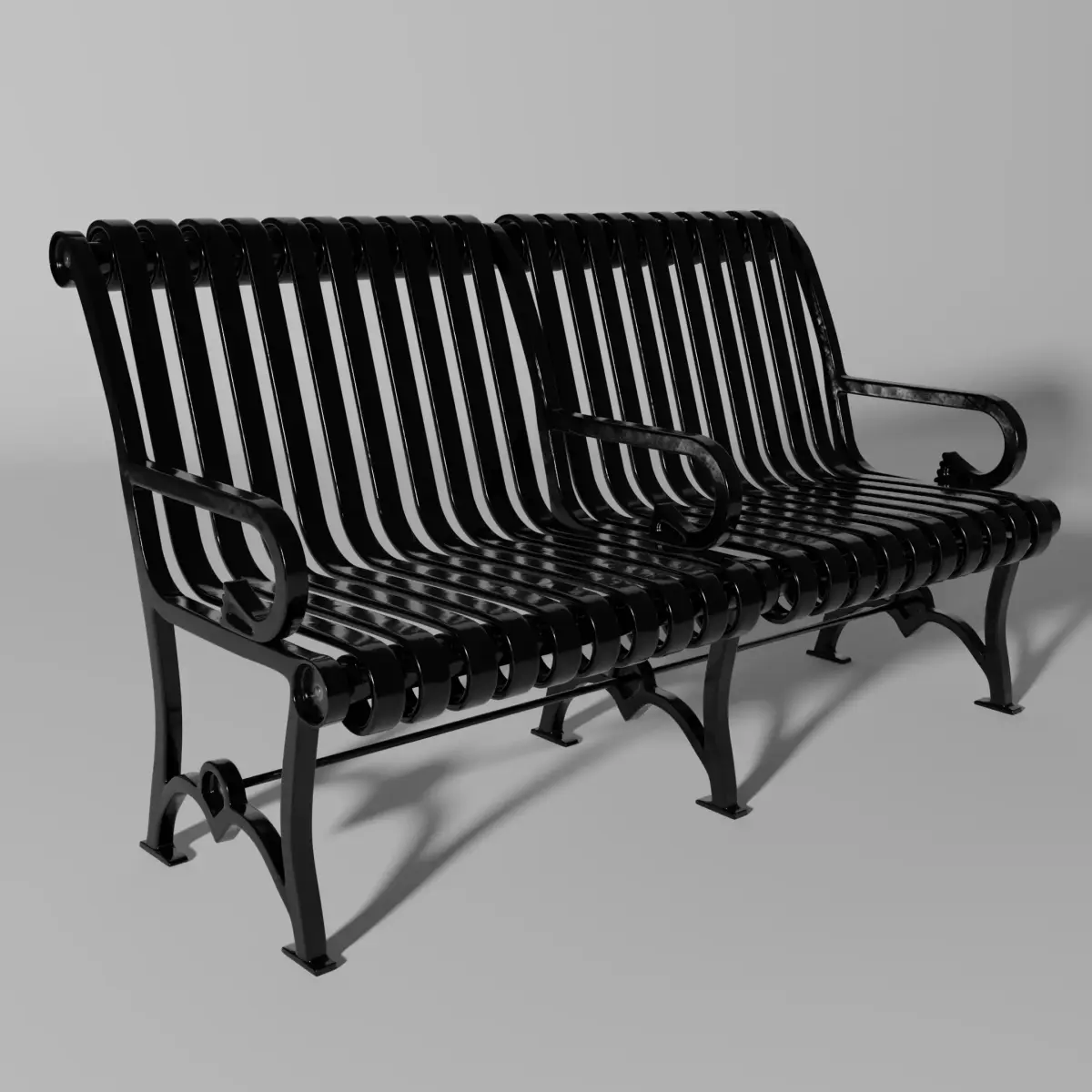Black Bench Free 3D model