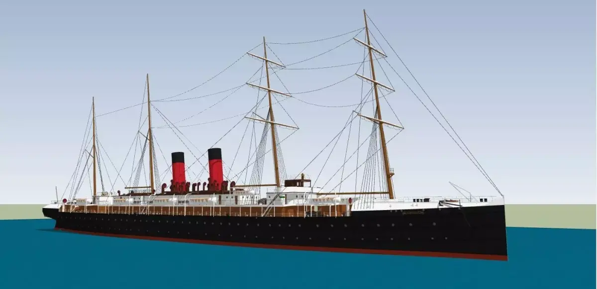 SS La Bourgogne Low-poly 3D model
