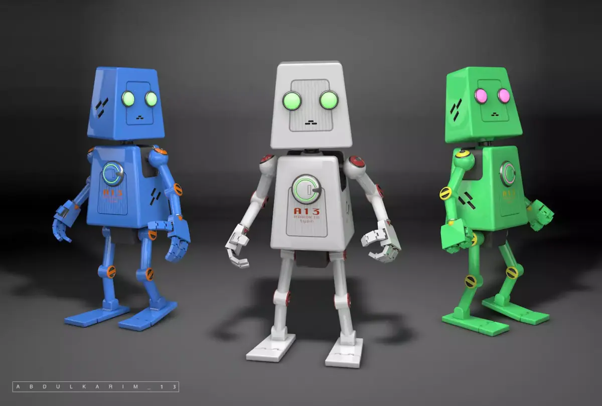 full rigged robokid  3D model