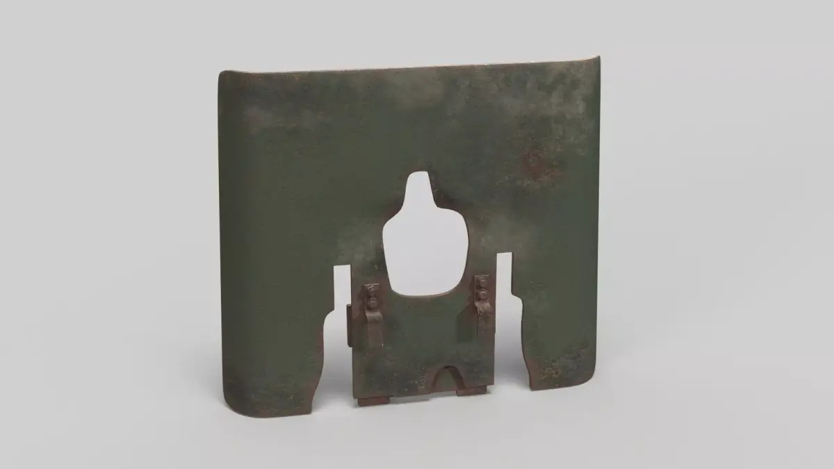 MG08 Machine Gun Shield 3D model
