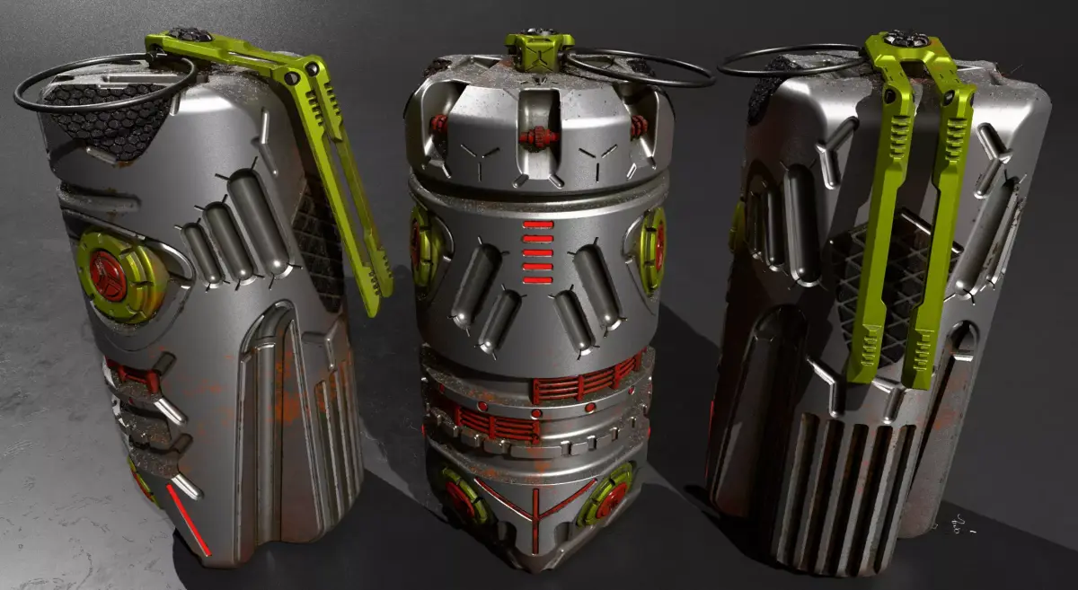 sci fi grenade 3D model order