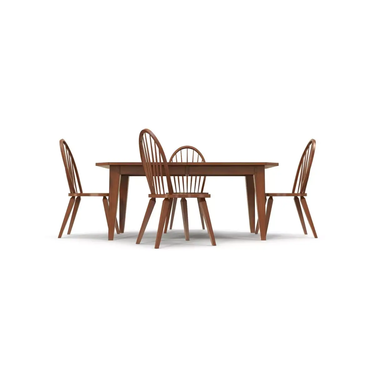 Colebrook 5 pc Dining Set Rustic Oak Free 3D model