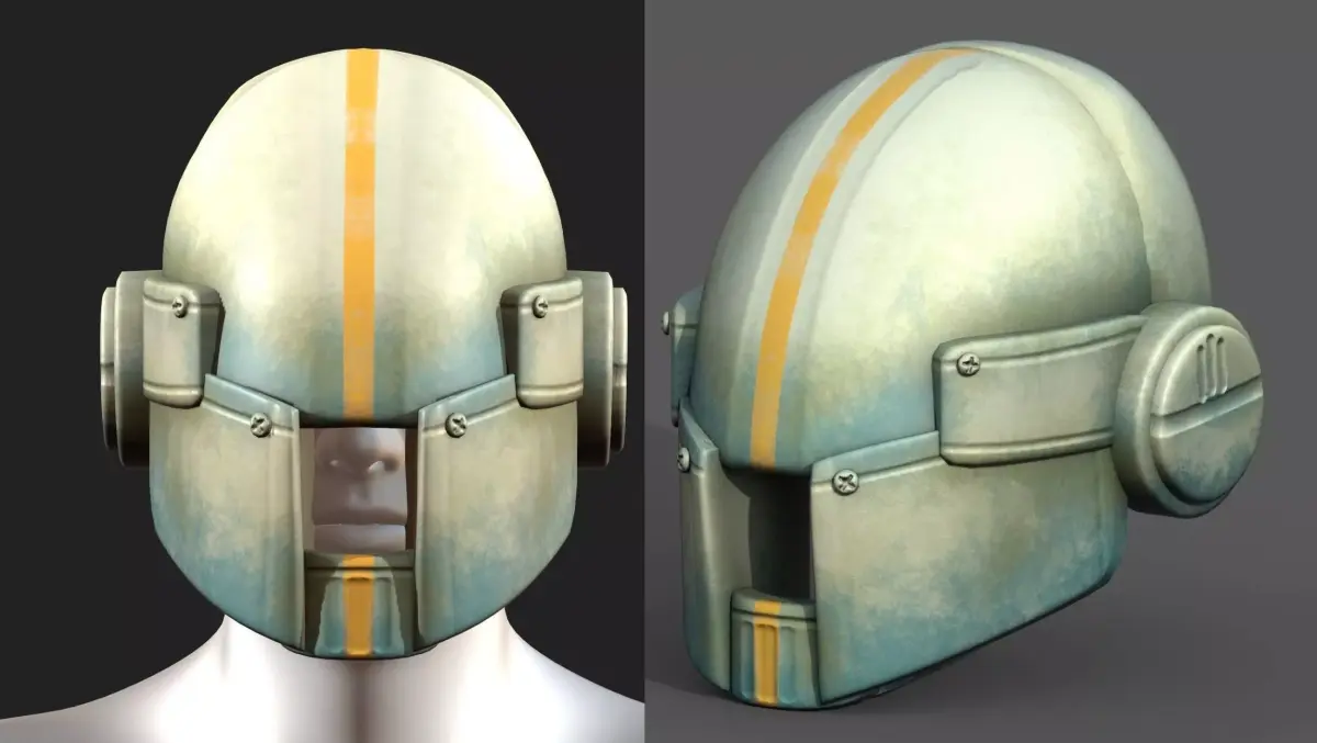 Gas mask respirator scifi futuristic 3d model  Low-poly 3D model 19