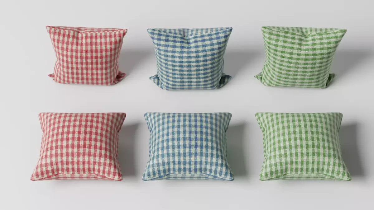 6 Pillows Pack Free 3D model