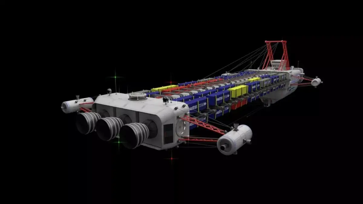 Heavy SciFi Cargo Freighter 3D model