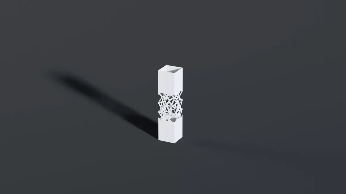 Little square flowerpot or umbrella holder Free 3D model