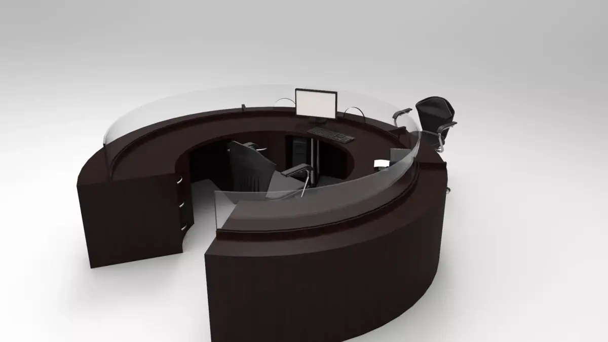 pc table 7  it is specially designed for bank or post office  Free 3D model