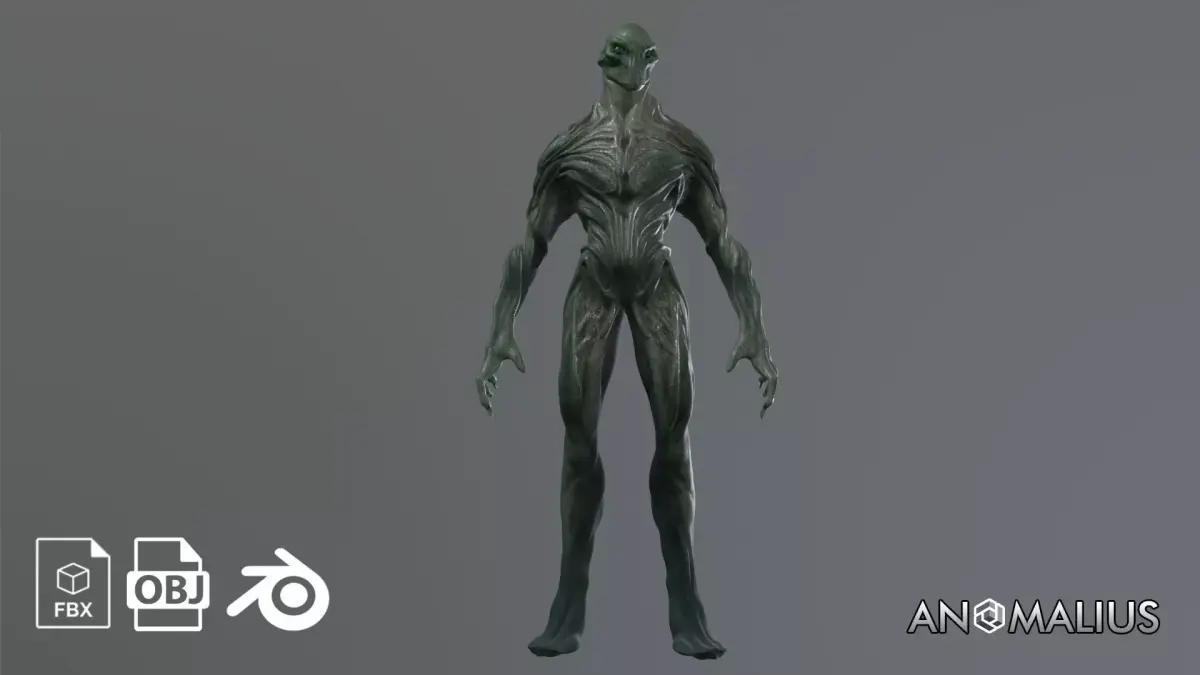 demon soldier Low-poly 3D model