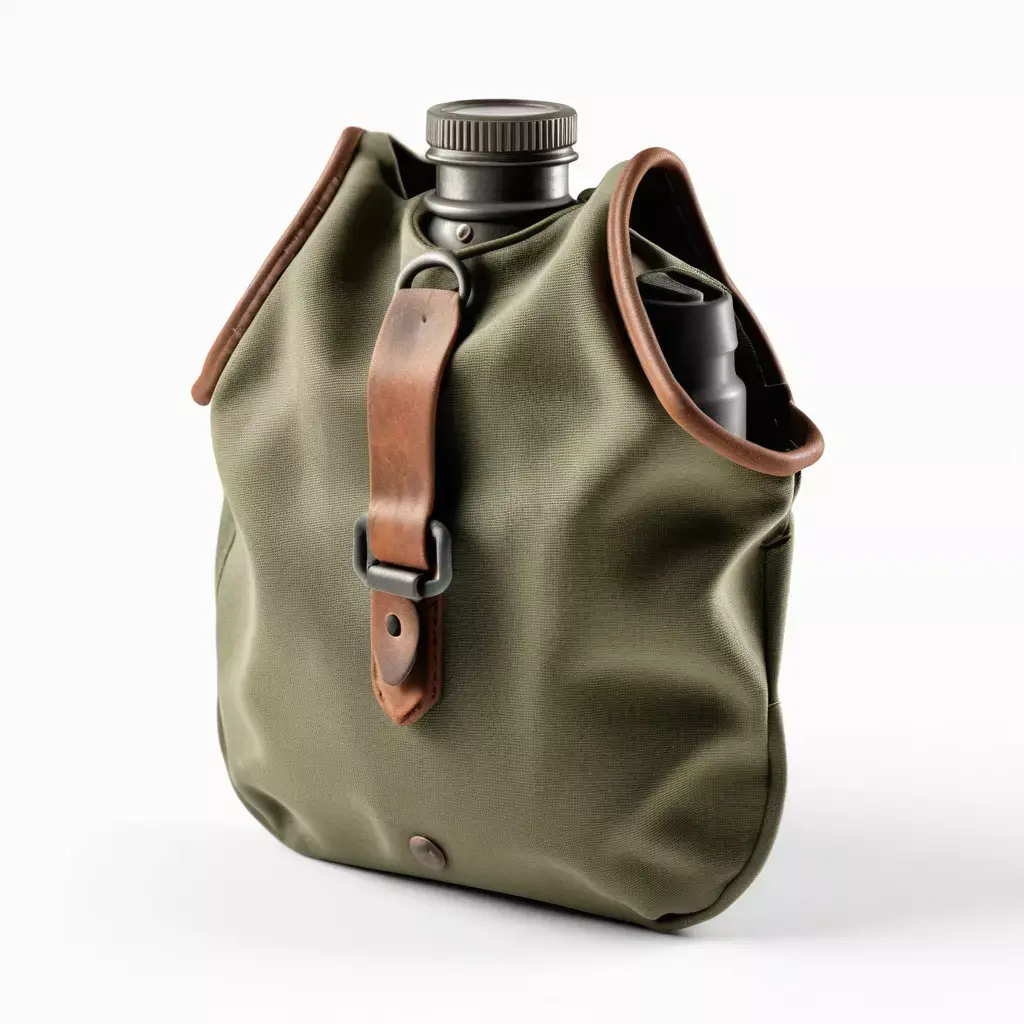Military Canteen with Canvas Cover 3D model