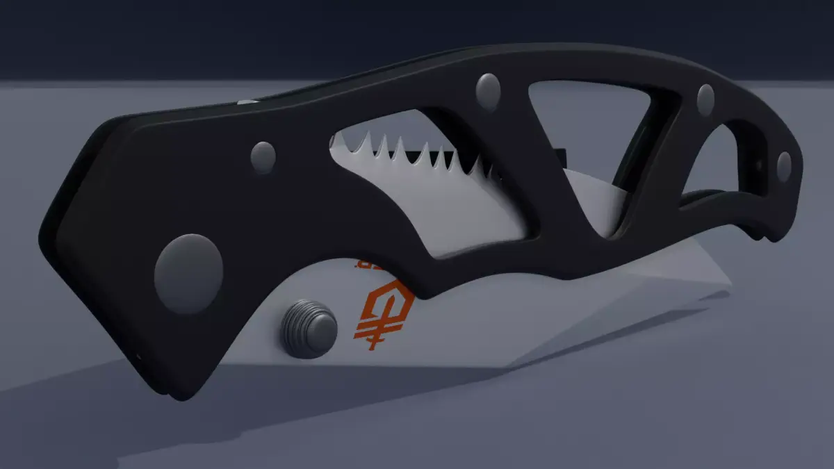 Gerber Paraframe Half folded Knife fro Game Ready 3D Model Pack Low-poly 3D model
