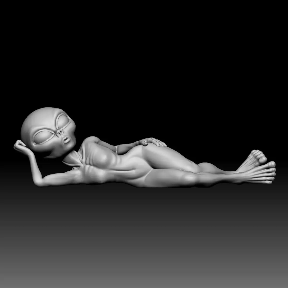 Alien Statue - 0200 3D print model