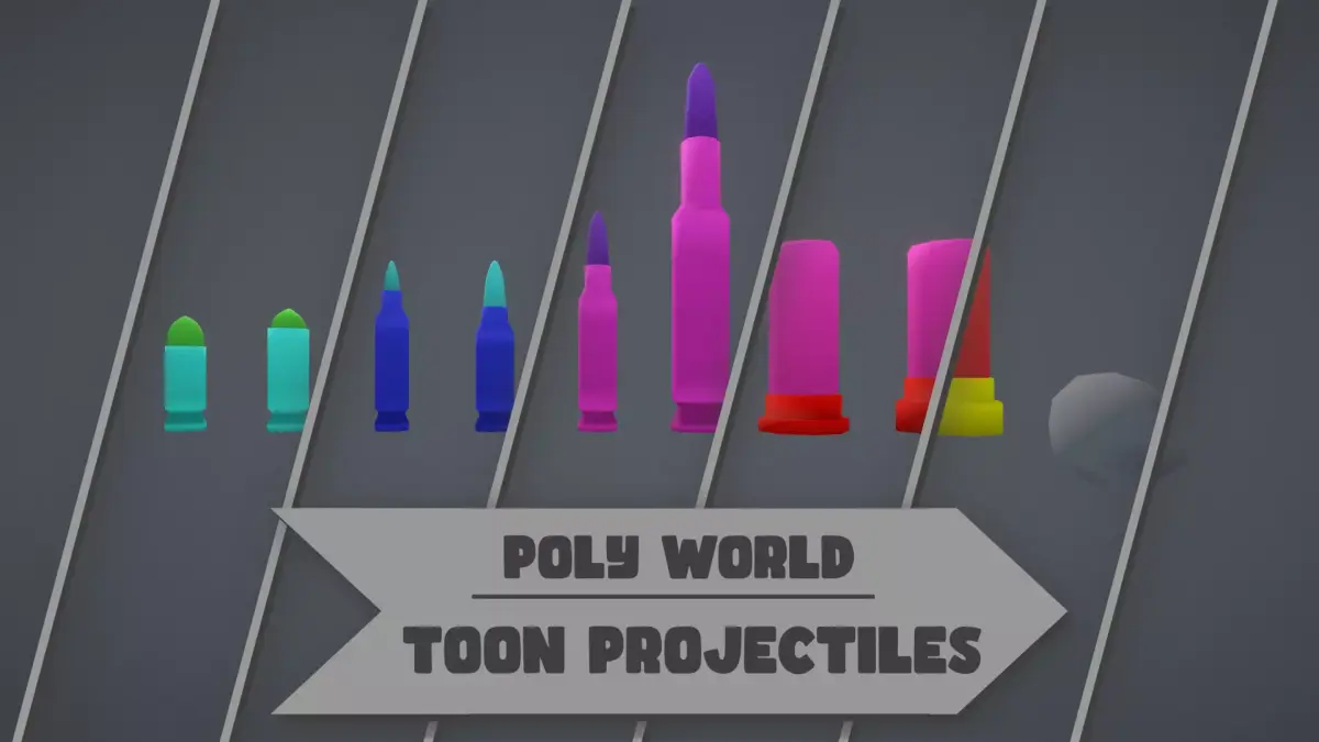 Poly World - Toon Projectiles Free low-poly 3D model