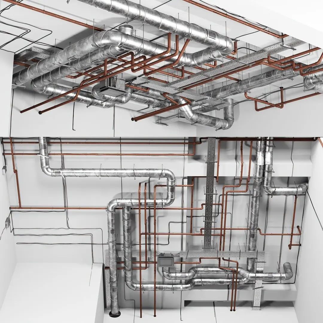 Industrial ceiling 3D model get