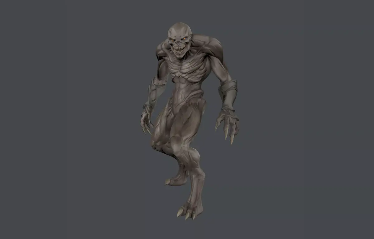 Alien Leaper - Sci-Fi Enemy Rigged Game-Ready Low-poly 3D model