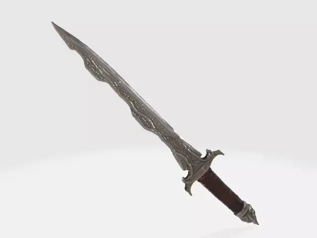 Fantasy sword 3D model 9
