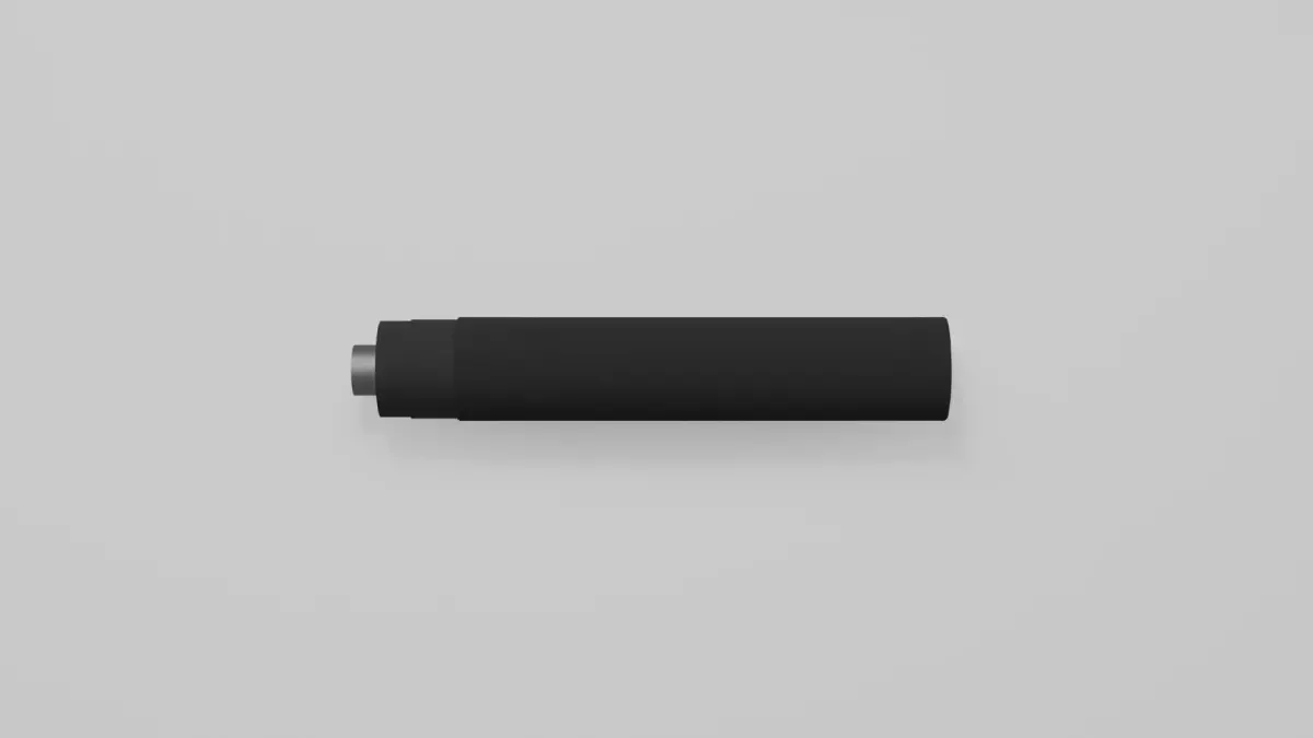 Game Ready 9mm Pistol Suppressor PBR Low Poly Low-poly 3D model