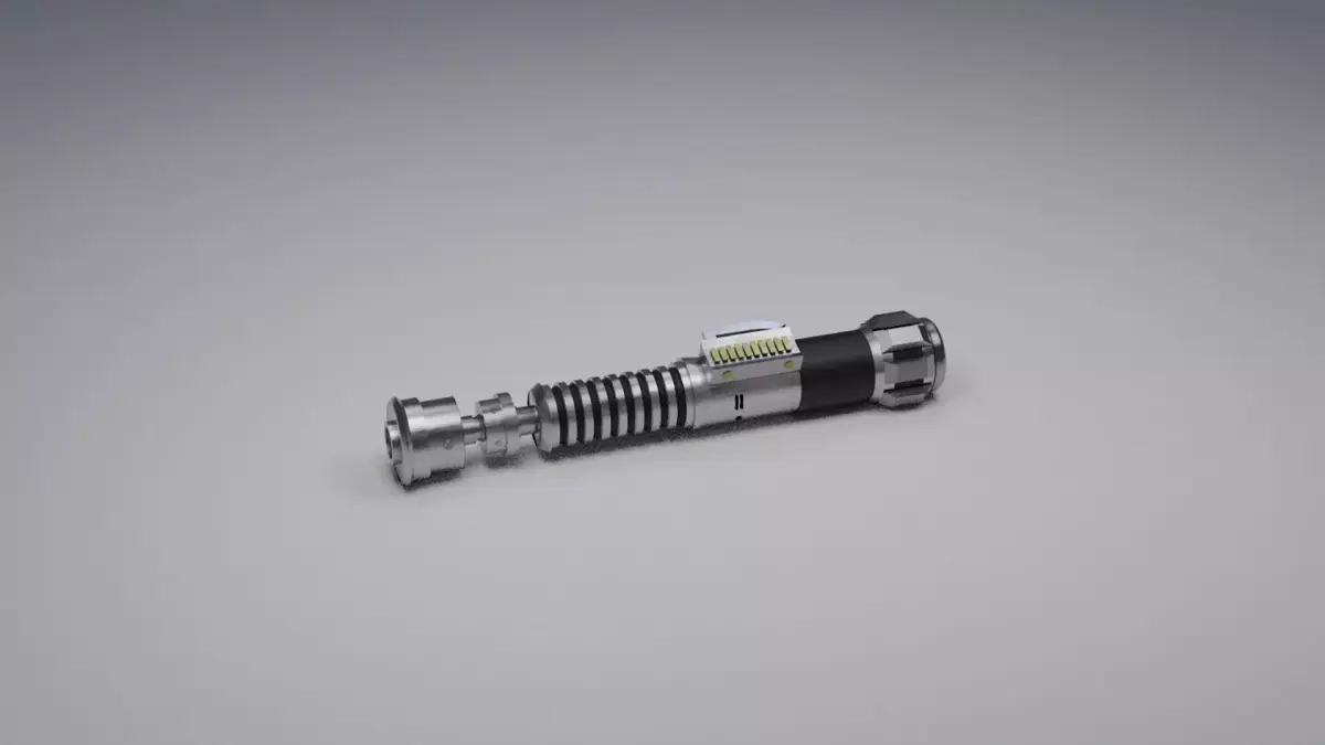 Obi-Wan Kenobi lightsaber Low-poly 3D model
