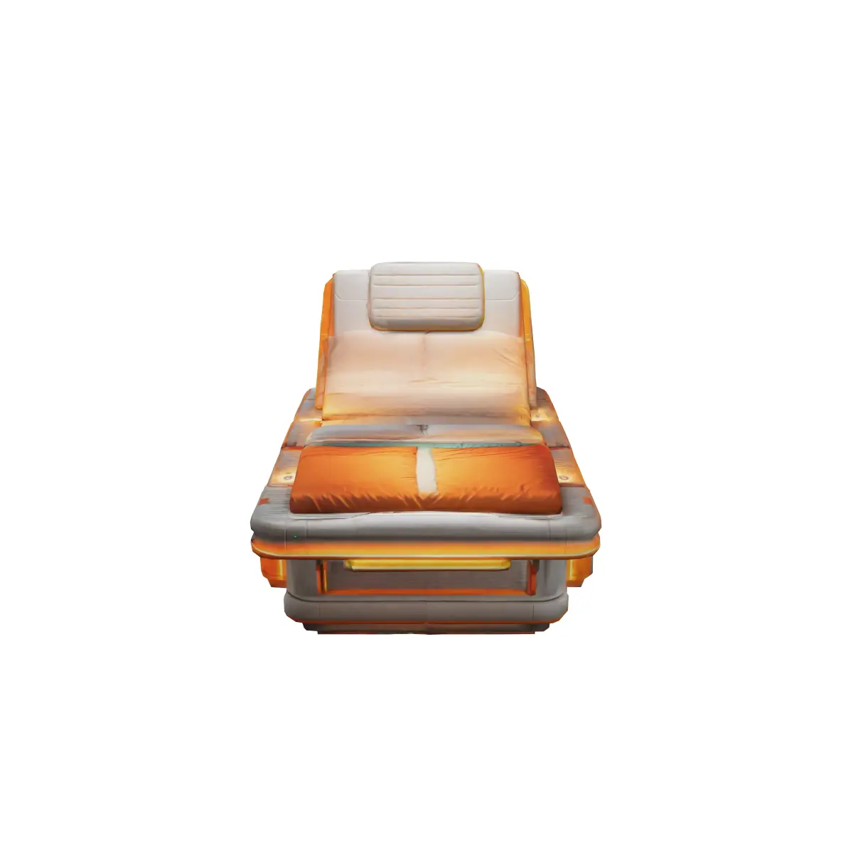 a medical bed for a scifi indie game that is voxel style and ... 3D model