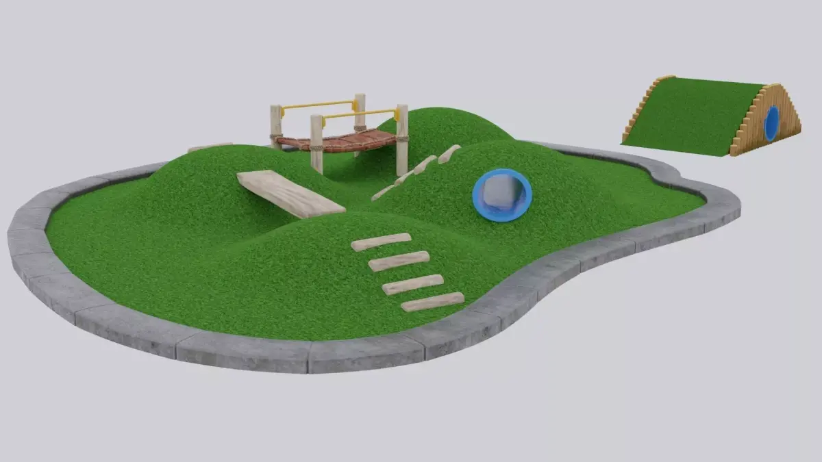Outdoor Playground 03 Free low-poly 3D model