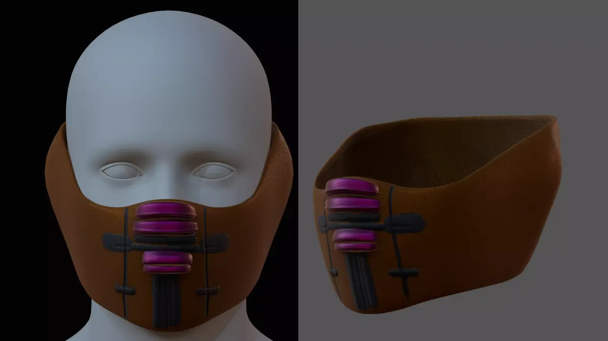 Gas mask helmet 3d model scifi Low-poly  Low-poly 3D model 536