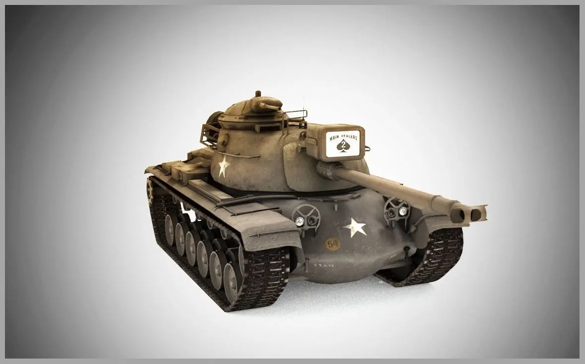 MBT M48A3 Patton Low-poly 3D model