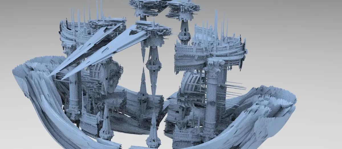 Starship heraldry garden array 1 3D model