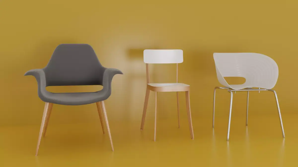 Chairs three Free 3D model