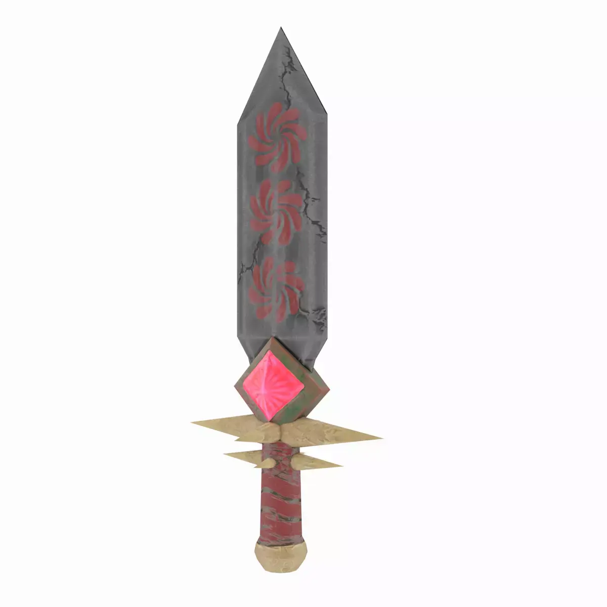 Dagger Or Sword Piercing Low-poly 3D model