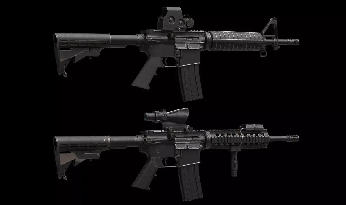 M4-AR15 Rifle Low-poly 3D model purchase