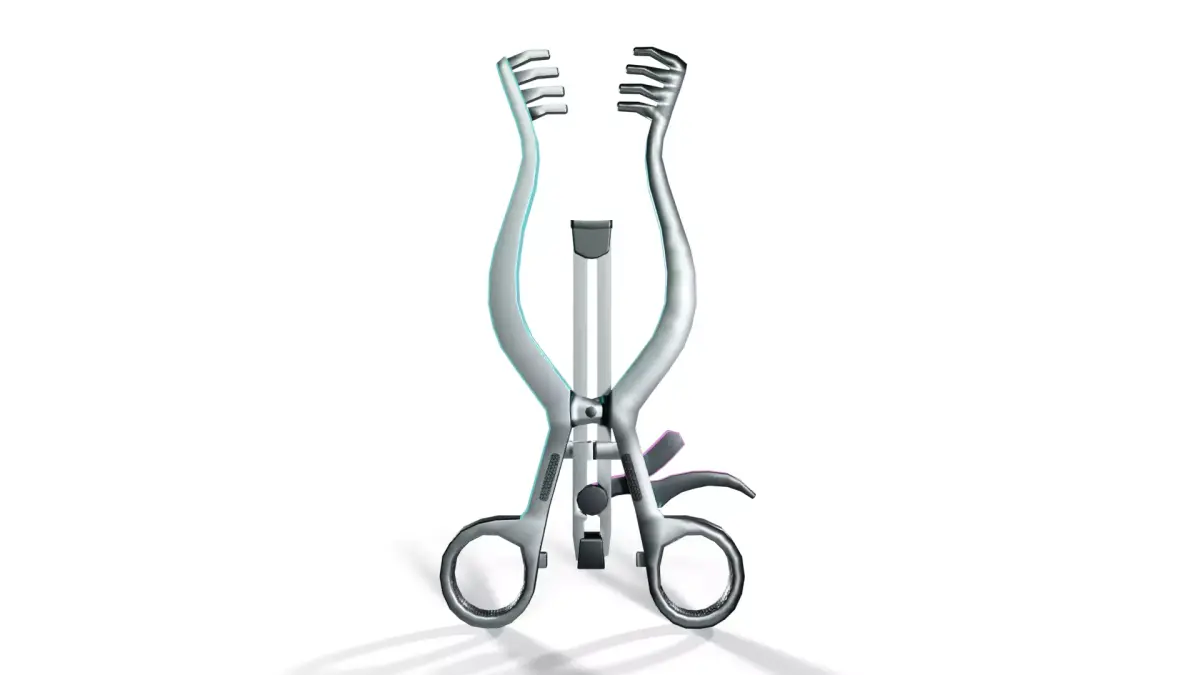 Sci-Fi Medical Retractor Instrument Low-poly 3D model