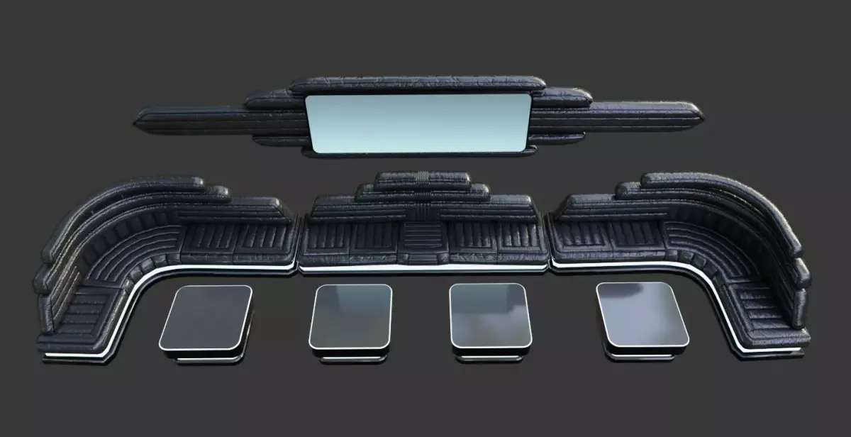 Modern Lounge Sofa Pack Game-ready Low poly Low-poly 3D model