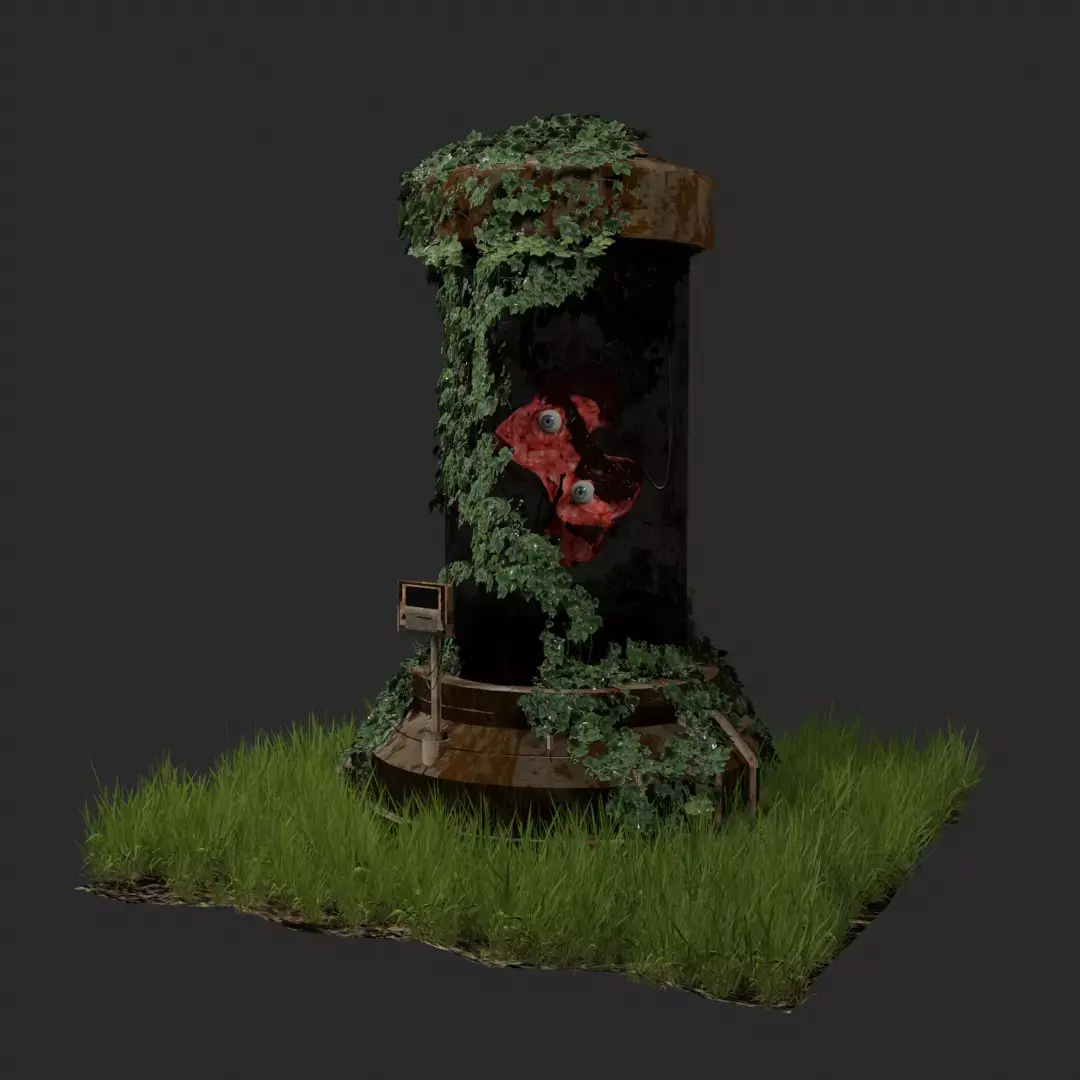 3D Horrible Rusty Tube or lab capsule Realistic 3D model