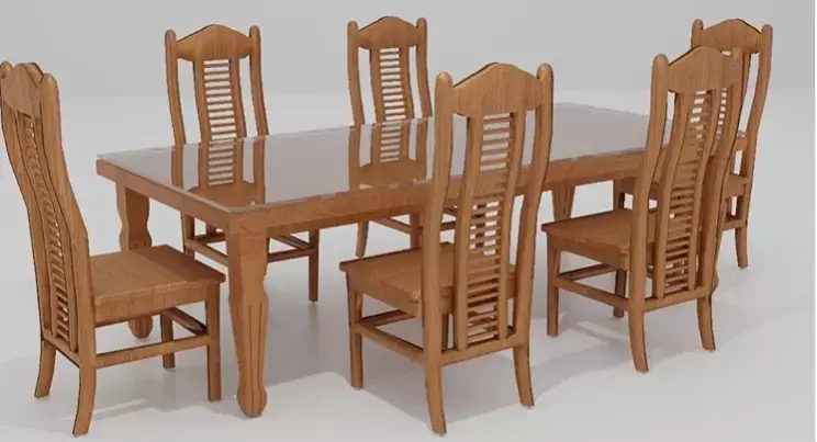  DINING TABLE MADE IN TEAK WOOD Free 3D model