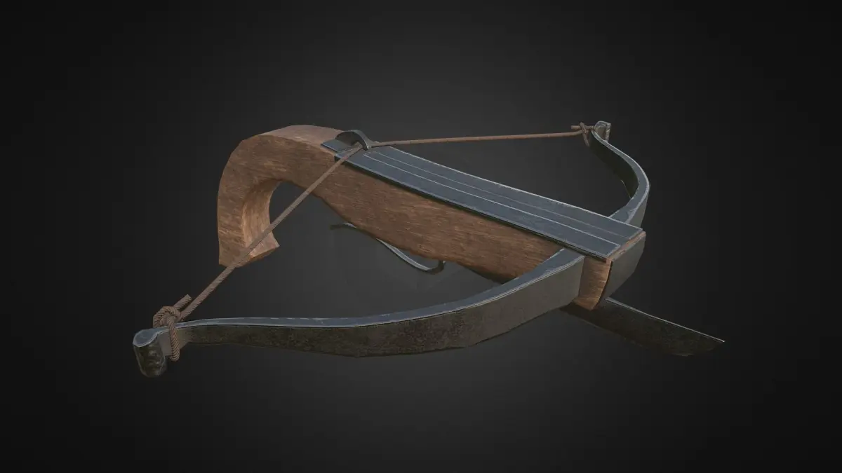 Medieval Hand Crossbow Asset Free low-poly 3D model
