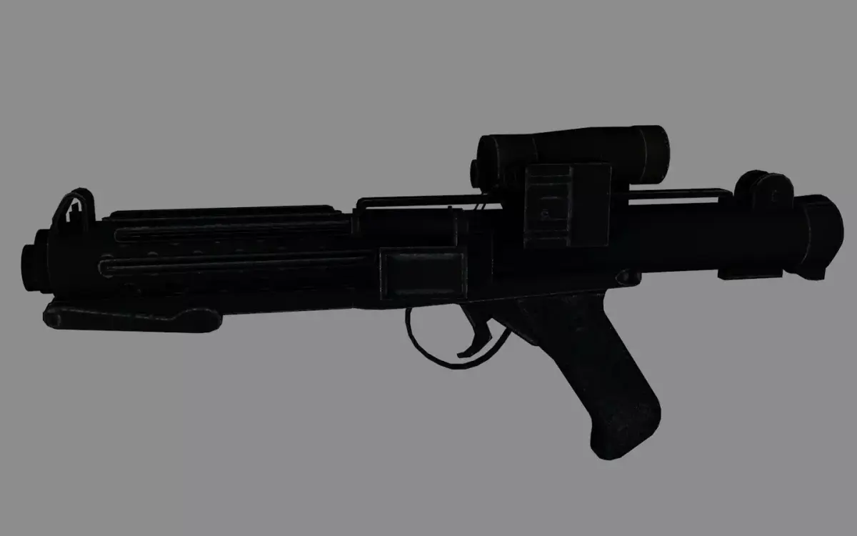 E-11 Blaster Rifle Low-poly 3D model