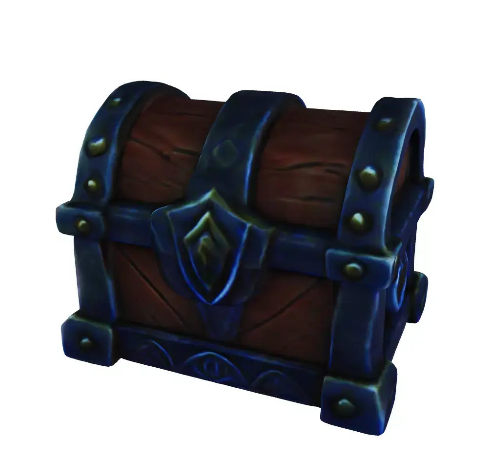 Stylized Treasure Chest Free low-poly 3D model purchase