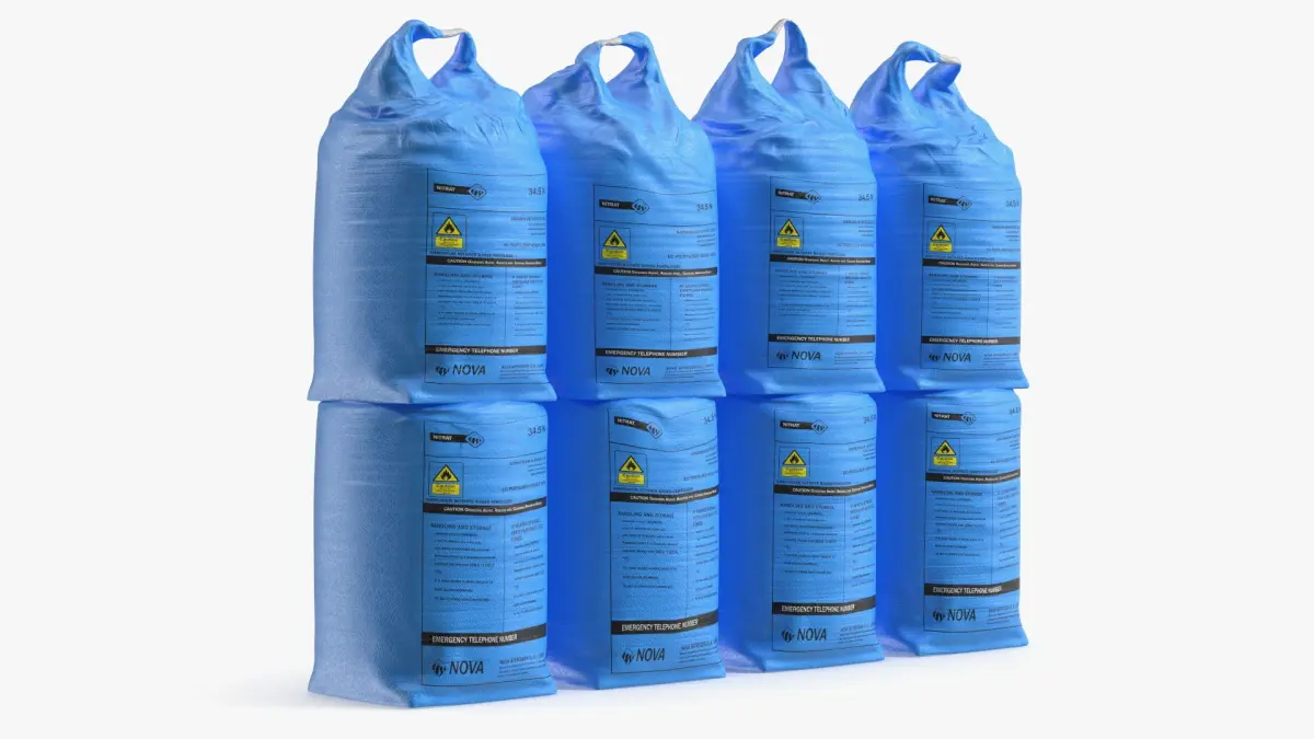 NOVA Ammonium Nitrate Fertilize 10-Pack 400 kg Blue 3D model