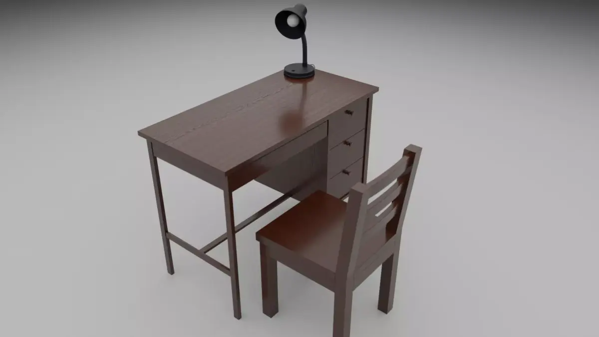 Desk Lamp Chair Free 3D model