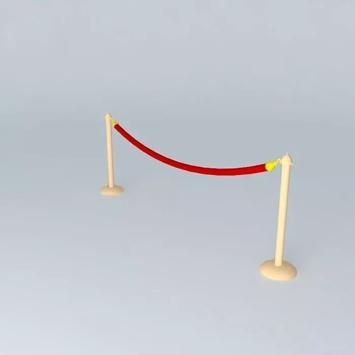 Velvet Rope with Stands Free 3D model