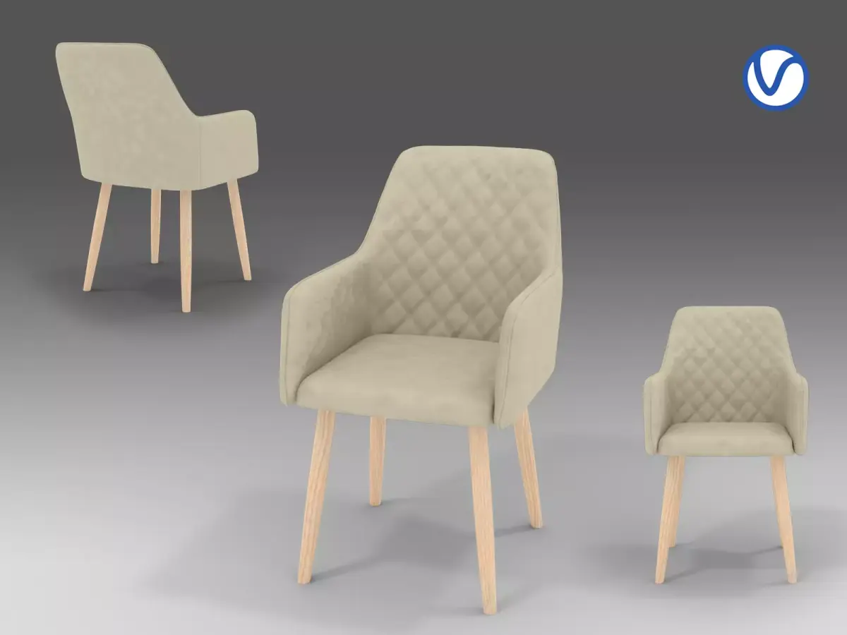 Modern velvet chair Free 3D model