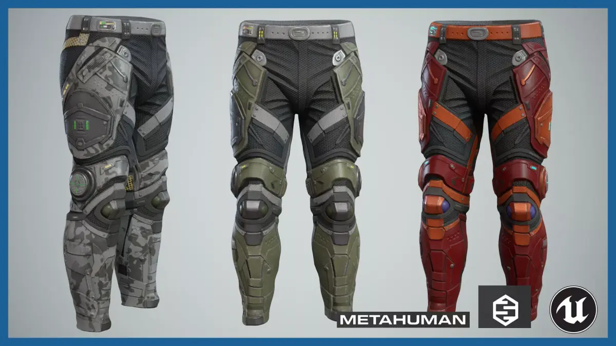 Sci-Fi Pants P03 Low-poly 3D model