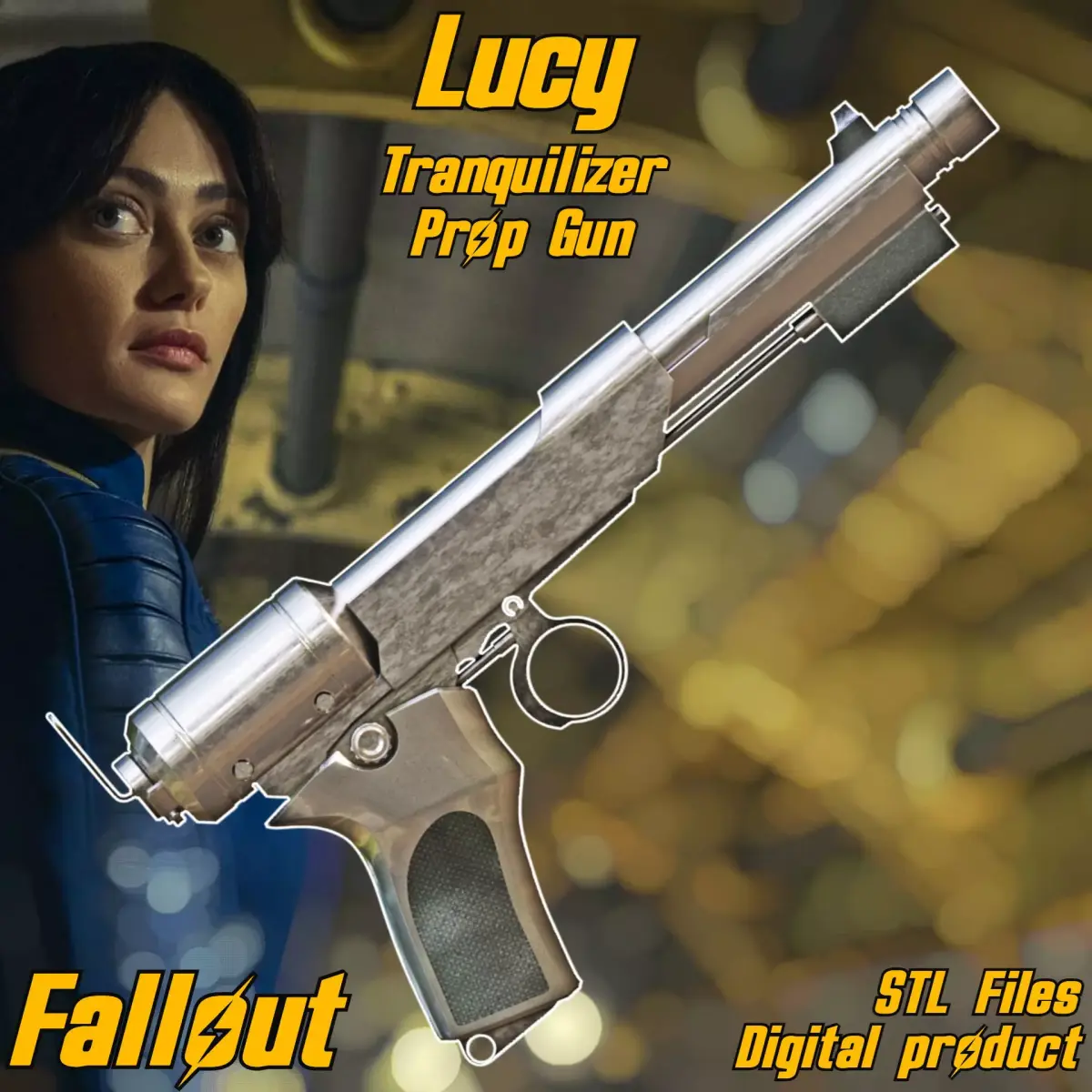 Lucy Tranquilization Prop Pistol Amazon Fallout TV Series STL 3D print model purchase