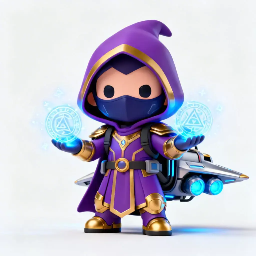 The Astral Archmage Stylized Space Wizard 3D Model Low-poly 3D model