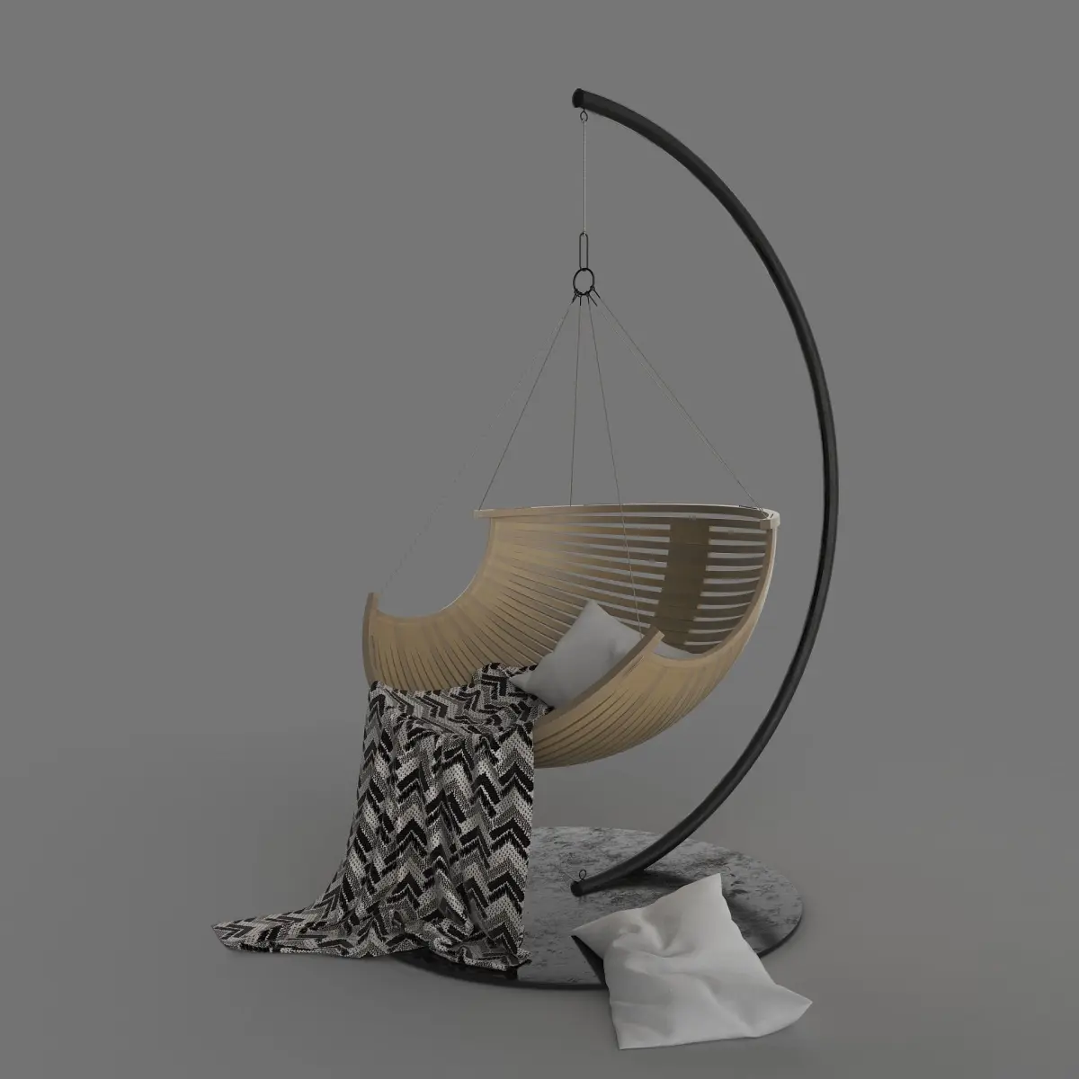 modern hang chair  render ready vray  Free 3D model