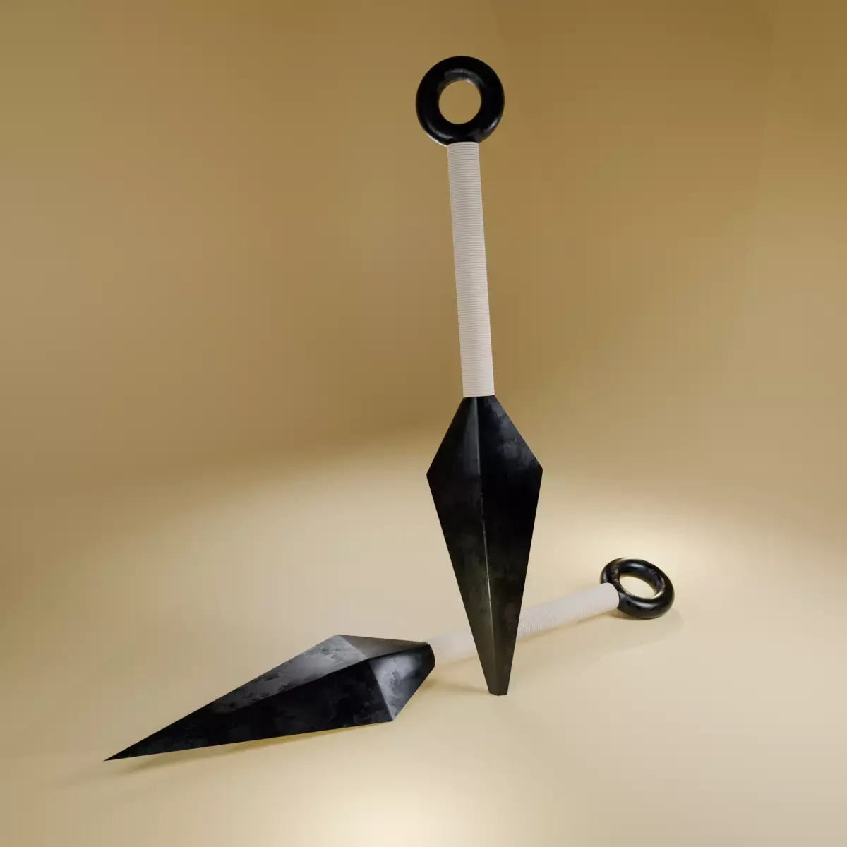 Ninja Kunai Knife Low-poly 3D model