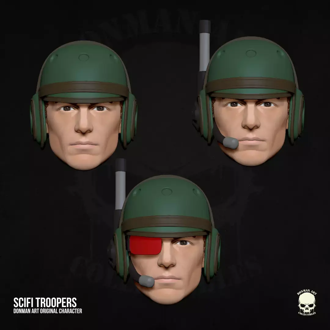 Scifi Troopers Collection 3D Pritnable Files for Action Figures 3D print model